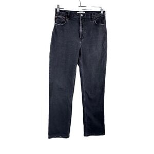 Abercrombie & Fitch Ankle Straight Ultra High Rise Jeans Black 90s retro sz 29
